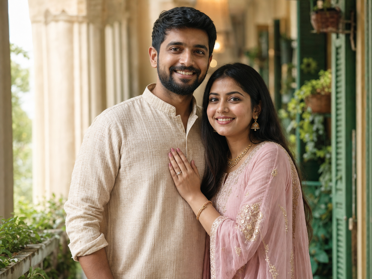Fictional Bengali couple in a demonstration success story