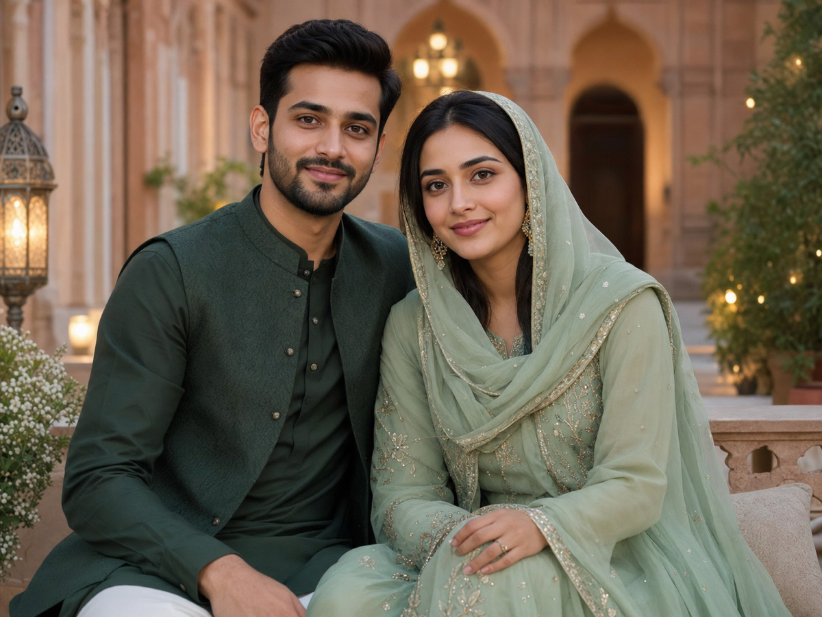 Fictional Muslim couple in a demonstration success story
